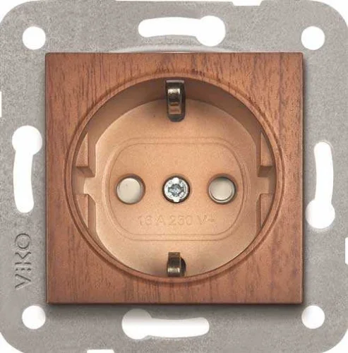 Artline 92615142 Novella/Trenda Ceviz Topraklı Priz Çocuk Korumalı Kapak (Mekanizma Hariç) - 1