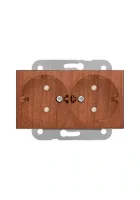 Artline 92615158 Novella/Trenda Ceviz İkili Topraklı Priz Çocuk Korumalı Kapak (Mekanizma Hariç) - 1