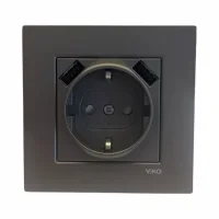 Artline 93000492 Novella Füme 2 Usb'Li Topraklı Priz Komple - 1