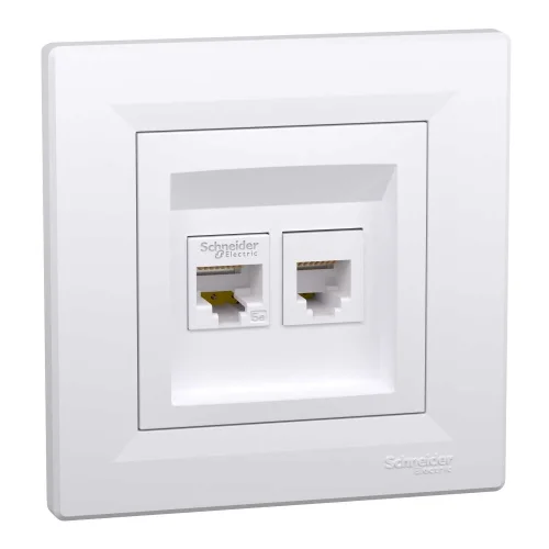 Schneider Electric EPH4900121 Asfora Beyaz Renk Asfora RJ11 + RJ45 Cat5e - 1