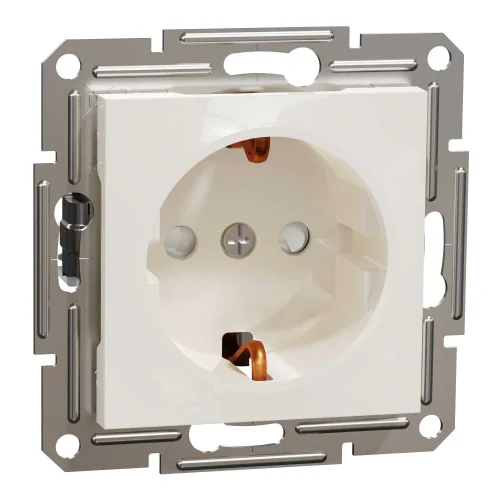 Schneider Electric EPH2970223 Asfora Çocuk Korumalı Topraklı Priz 16A Krem Renk - Çerçevesiz - 1