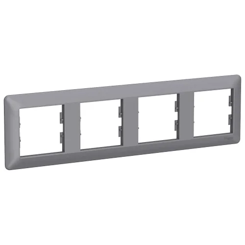 Schneider Electric EPH5805462 Asfora Em Plus Dörtlü Yatay Çelik Renk Çerçeve - 1