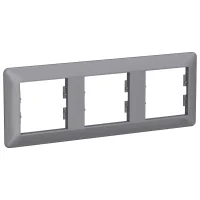 Schneider Electric EPH5805362 Asfora Em Plus Üçlü Yatay Çelik Renk Çerçeve - 1