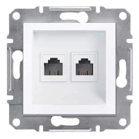 Schneider Electric EPH4270121 Asfora İkili Rj11 Telefon Prizi Beyaz Renk - Çerçevesiz - 1
