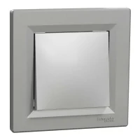 Schneider Electric EPH0100161 Asfora Plus Anahtar Alüminyum Renk - Çerçevesiz - 1