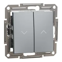 Schneider Electric EPH1300162 Asfora Plus Jaluzi Liht Buton Çelik Renk - Çerçevesiz - 1