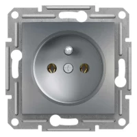 Schneider Electric EPH2800162 Asfora Plus Ups Priz 16A Çelik Renk - Çerçevesiz - 1