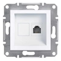 Schneider Electric EPH4170121 Asfora Tekli Rj11 Telefon Prizi Beyaz Renk - Çerçevesiz - 1