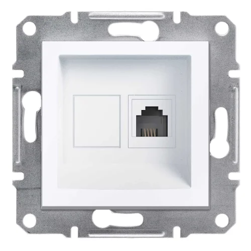 Schneider Electric EPH4170121 Asfora Tekli Rj11 Telefon Prizi Beyaz Renk - Çerçevesiz - 1