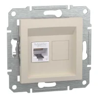 Schneider Electric EPH4770123 Asfora Tekli Rj45 Cat6 Utp Krem Renk - Çerçevesiz - 1