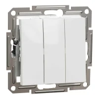 Schneider Electric EPH2170121 Asfora Üçlü Anahtar Beyaz Renk- Çerçevesiz - 1