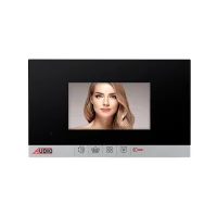 Audio 1181 Mekanik Butonlu (Siyah Cam - Siyah Gövde - Siyah Çıtalı) 4.3” Slim Bas-Konuş Görüntülü Diafon - 1