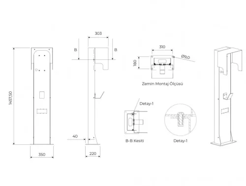 Bemis BAK-8300-0000 Pedestal - 2