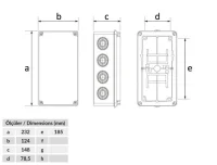 Bemis BB1-0621-0063 Şeffaf Vidalı Kapak IP44 Plastik Buat (120x224x140) - BEMİS (1)