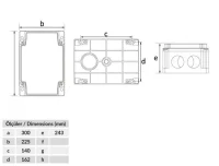 Bemis BB1-0721-0063 Şeffaf Vidalı Kapak IP44 Plastik Buat (220x300x140) - BEMİS (1)