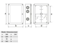 Bemis BB1-0731-0003 Opak Vidalı Kapak IP44 Plastik Buat (210x300x90) - BEMİS (1)