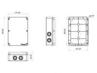 Bemis BB1-0731-0006 Opak Vidalı Kapak IP67 Plastik Buat 210x300x90 - 2