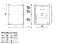Bemis BB1-0731-0063 Opak Vidalı Kapak IP44 Plastik Buat (220x300x140) - BEMİS (1)