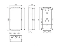 Bemis BB1-1231-0096 Opak Vidalı Kapak IP67 Plastik Buat 300x535x150 - BEMİS (1)