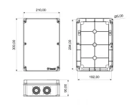 Bemis BB2-0731-0006 Opak Vidalı Kapak IP67 Plastik Buat 210x300x90 - BEMİS (1)