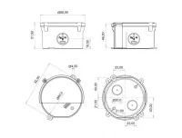 Bemis BB2-1431-0006 Opak Vidalı Kapak IP67 Plastik Buat Kutusu Ø80x45mm - BEMİS (1)