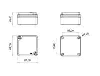 Bemis BB3-2103-1017 Alüminyum Kapak IP67 Alüminyum Buat (65x65x40) - 2