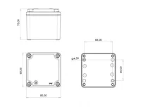 Bemis BB3-2131-0097 Alüminyum Kapak IP67 Alüminyum Buat (80x80x73) - BEMİS (1)