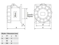 Bemis BC1-1102-7413 CEE Norm IP67 24V Makine Priz - BEMİS (1)