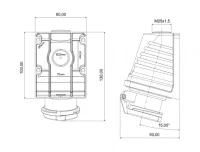 Bemis BC1-1103-2535 CEE Norm IP44 24V 90° Eğik Duvar Priz - BEMİS (1)
