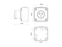 Bemis BC1-1403-2210 CEE Norm IP44 220V-250V Duvar Fiş - BEMİS (1)