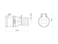 Bemis BC1-1504-2312 CEE Norm IP44 380V-450V Uzatma Priz - BEMİS (1)