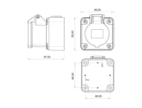Bemis BC1-1504-2510 CEE Norm IP44 380V-450V Duvar Priz - BEMİS (1)