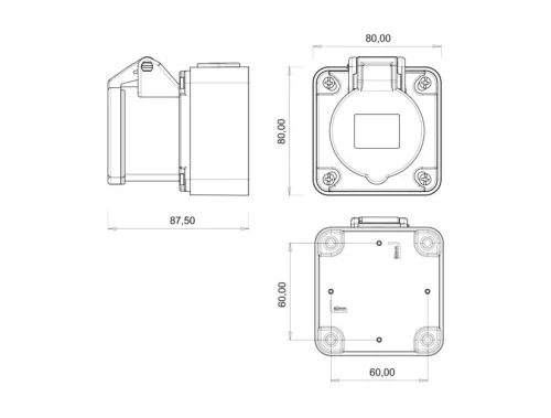 Bemis BC1-1504-2510 CEE Norm IP44 380V-450V Duvar Priz - 2