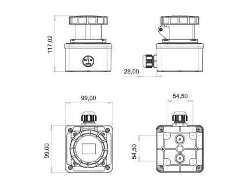 Bemis BC1-1504-7510 CEE Norm IP67 380V-450V Duvar Priz - 2