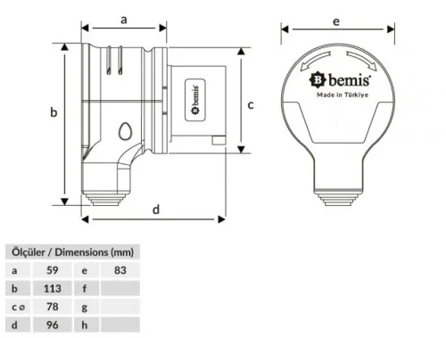 Bemis BC1-1505-2080 CEE Norm IP44 5/16A 90° Eğik Enversör Döner Fiş - 2