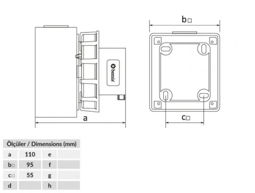 Bemis BC1-1505-7210 CEE Norm IP67 5/16A Duvar Fişi - 2