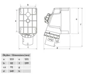 Bemis BC1-3504-7238 CEE Norm IP67 32A 90° Eğik M. Prizli Duvar Fiş - 2