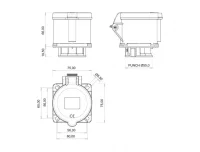 Bemis BC1-3505-2413 CEE Norm IP44 32A Makine Priz (75x75) - BEMİS (1)