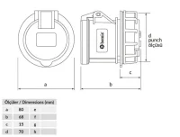 Bemis BC1-3505-2440 CEE Norm IP44 32A Somunlu Priz - BEMİS (1)