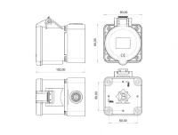 Bemis BC1-3505-2510 CEE Norm IP44 32A Duvar Priz - BEMİS (1)