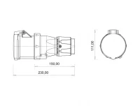 Bemis BC1-4403-2312 CEE Norm IP44 63A Uzatma Priz - BEMİS (1)