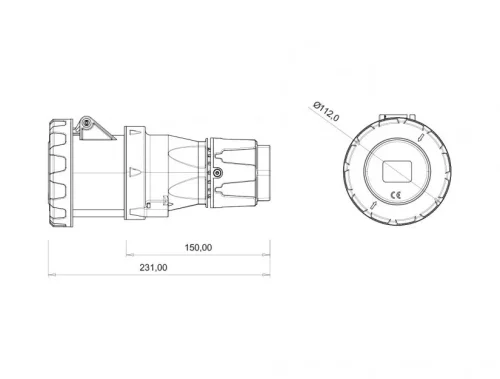 Bemis BC1-4403-7312 CEE Norm IP67 63A Uzatma Priz - 2