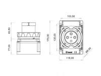 Bemis BC1-4504-7210 CEE Norm IP67 63A Duvar Fiş - BEMİS (1)