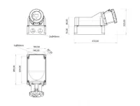 Bemis BC1-6505-7535 CEE Norm IP67 125A 90° Eğik Duvar Prizi - BEMİS (1)