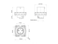 Bemis BC3-4303-7114 CEE Norm IP67 63A Makine Fişi (Pilotlu) - 2