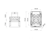 Bemis BC3-4505-7210 CEE Norm IP67 63A Duvar Fiş (Pilotlu) - 2