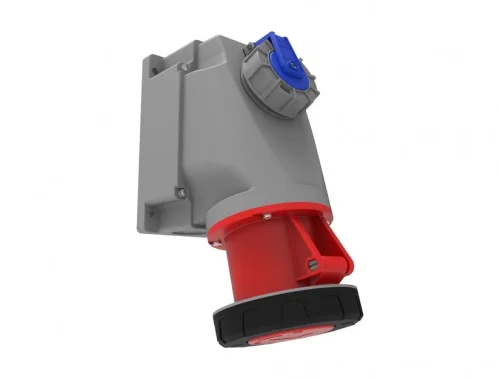 Bemis BC3-4505-7537 CEE Norm IP67 63A 90° Eğik 1/16A. Makine Prizli Duvar Priz (Pilotlu) - 1