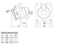 Bemis BCS-1504-2420 CEE Norm IP44 4/16A 45° Eğik Makine Prizi - BEMİS (1)