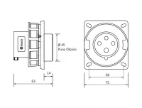 Bemis BCS-1504-7114 CEE Norm IP67 4/16A Makine Fişi - 2