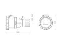 Bemis BCS-1504-7312 CEE Norm IP67 4/16A Uzatma Priz - BEMİS (1)